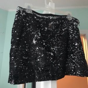 Forever 21 Black Sequin Mini Skirt